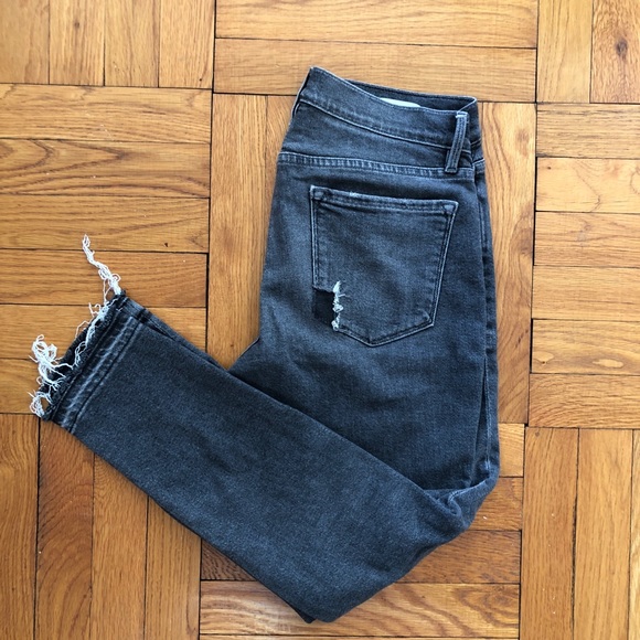 Frame Le Garçon Distressed Grey Jeans 26 - Picture 6 of 7